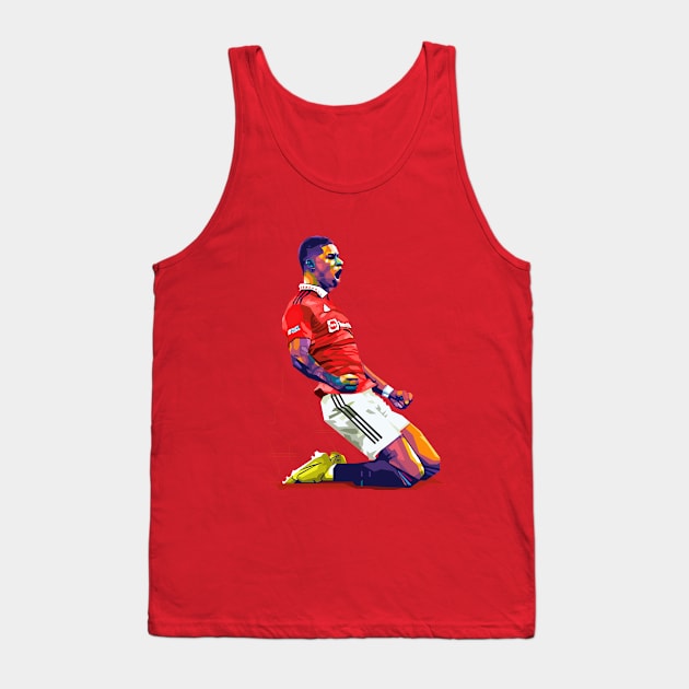 Marcus Rashford goal celebration Tank Top by giltopann